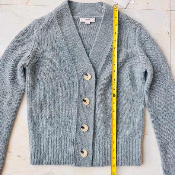 Vince Cashmere Blue Button-Up Cardigan Sweater size XXS - Picture 11 of 14